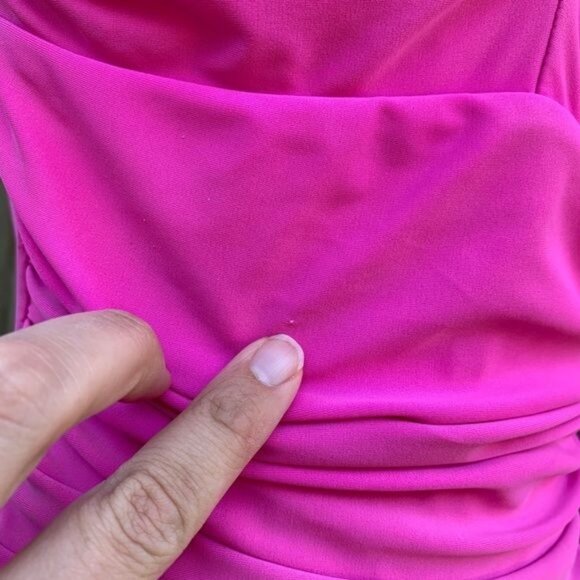 Vintage Ocean Jewel Pink Ruched Swimsuit Size Small One Piece Sweetheart - Picture 7 of 8